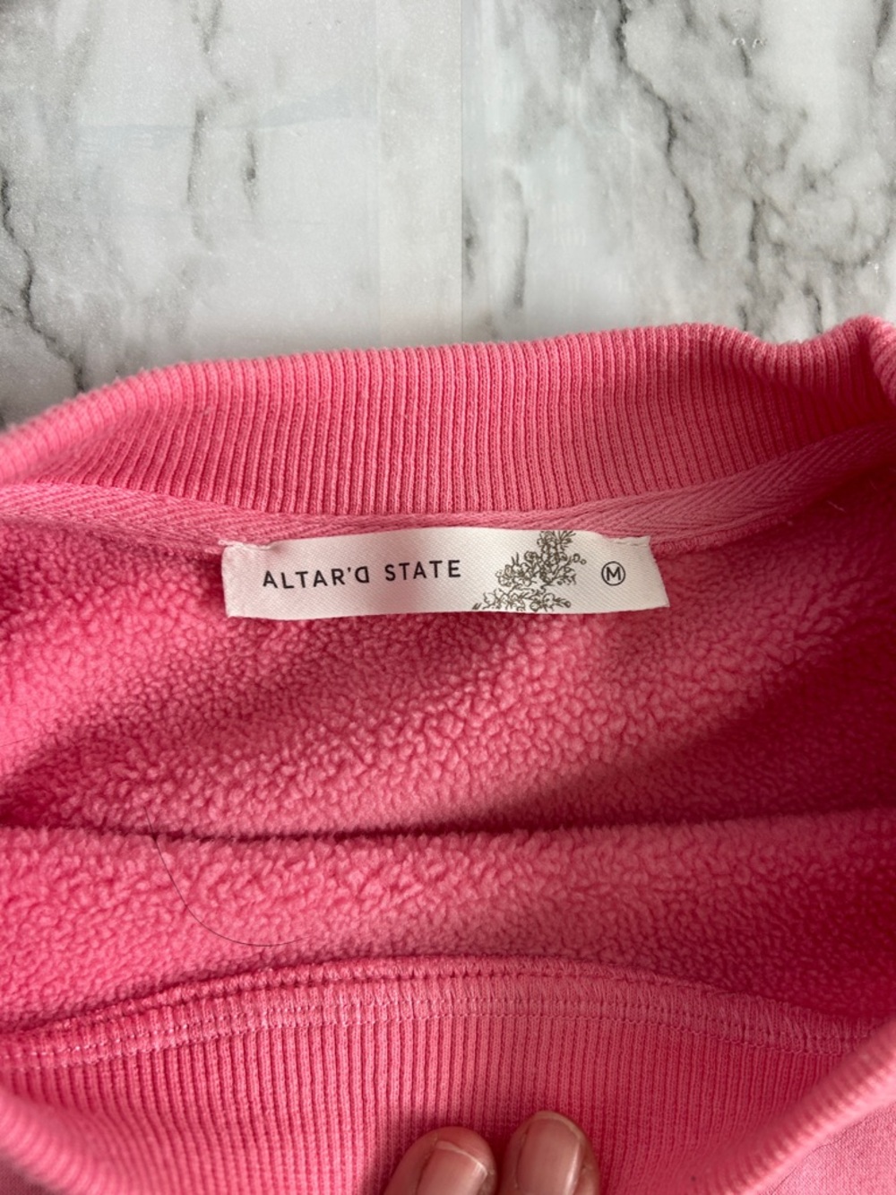 Pink Women's Graphic Crewneck Sweatshirt - Inspirational Back Text - Picture 7 of 12